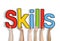 Skills Word Concepts Isolated on Background