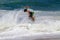 Skimboarder Competes