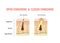 Skin acne comparing with Open Comedone & Closed Comedone condition diagram illustration vector on white background. Beauty concept