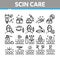 Skin Care Cosmetic Collection Icons Set Vector