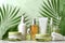 Skin care master bathroom cream, anti aging musk perfume. Face maskaldehydic perfume. Beauty lichen planus Product mockup nature