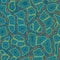 The skin of a chameleon or snake. Dot pattern in acid turquoise and orange tones camo background. Vector halftone camouflage.