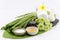 Skin with cilantro (Eryngium foetidum L.), Yolk Eggs and yogurt.