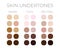 Skin Color Solid Swatches with Warm, Cool and Neutral Skin Undertones