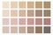 Skin color tones. Beige palette. Soft shades of the human body. The color of natural face care