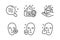 Skin condition, Cream and Skin care icons set. Uv protection, Healthy face signs. Vector