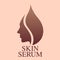 Skin serum icon with face / vector