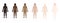 Skin Types Ethnic Colors Female Bodies