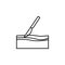 Skin, wrinkle, surgery knife icon. Element of anti aging outline icon for mobile concept and web apps. Thin line Skin, wrinkle,