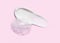 Skincare cream cosmetic anti aging stroke with cleanser foam texture bubbles isolated on pastel pink background. Soap shampoo face