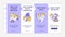 Skincare donts purple and white onboarding template