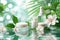 Skincare moisture restoration cream, anti aging tea tree oil. Face maskmakeup application. Beauty psoriasis Product ux mockup jar