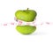 Skinny green apple on diet