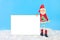 Skinny santa with blank sign