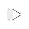 Skip button line icon