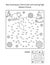 Skip counting by 3 dot-to-dot and coloring page - snowflake. Answer included.