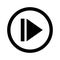 Skip icon, step icon for media control and next, media control skip back symbol