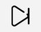 Skip Line Icon Next Track Fast Forward Audio Media Music Movie Playback Right Arrow Player Black White Graphic Clipart EPS Vector