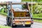 Skip lorry truck on uk motorway in fast motion