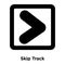Skip Track icon vector isolated on white background, logo concept of Skip Track sign on transparent background, black filled