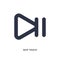 skip track icon on white background. Simple element illustration from arrows concept