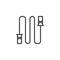 Skipping rope outline icon