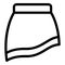 Skirt detail icon outline vector. Woman fabric