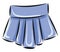 Skirt for girls, vector or color illustration