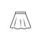 skirt line illustration icon on white background