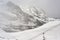 Skislopes above Kleine Scheidegg above Grindelwald with Mt. Eiger, Bernese alps, winter