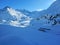 Skitouring in beautiful snowy alps