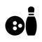 Skittle glyph vector icon