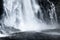 Skjervefossen waterfall falling blur water close