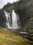 Skjervsfossen waterfall near Granvin and Voss in Norway