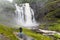 Skjervsfossen waterfall in Norway