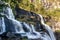 Skjervsfossen waterfall top part white water view