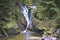 Sklarky waterfall in Sklarszka Poreba, Poland