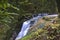 Sklarky waterfall in Sklarszka Poreba, Poland