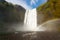 Skogafoss falls in summer season view, Iceland