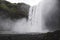 Skogafoss Iceland famous waterfall. Icelandic golden circle landmark.