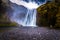 Skogafoss - May 04, 2018: The mighty Skogafoss waterfall, Iceland