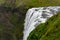 The Skogafoss Waterfall in Iceland from above