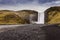 Skogafoss waterfall. Iceland. Long exposure