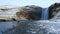 Skogafoss waterfall in winter, Skogar, South Region, Iceland