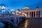 Skopje city center at twilight, Republic of Macedonia