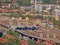 Skopje panorama buildings top view