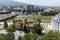 SKOPJE, REPUBLIC OF MACEDONIA - 13 MAY 2017: Panorama to city of Skopje from fortress Kale fortress in the Old Town