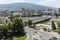SKOPJE, REPUBLIC OF MACEDONIA - 13 MAY 2017: Panorama to city of Skopje from fortress Kale fortress in the Old Town