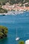 Skradin city and small bay.