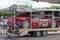 Skradin Croatia June 2020 Alfa Romeo Race car placed on a trailer being towed after a day at the race track